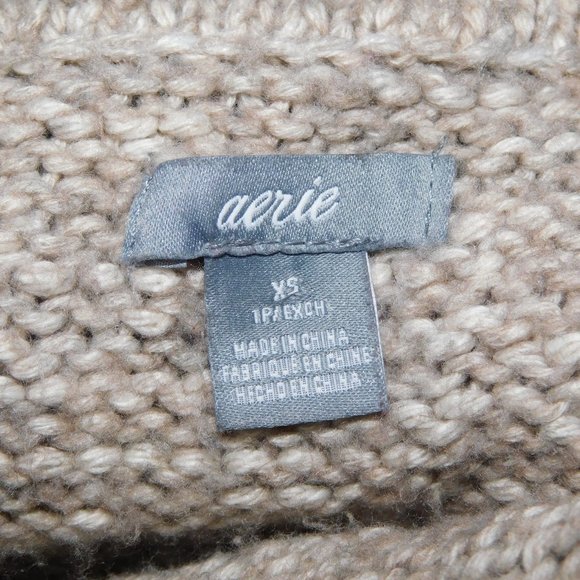 Aerie XS Cowl Neck off the Shoulder Crop Sweater - Picture 2 of 7